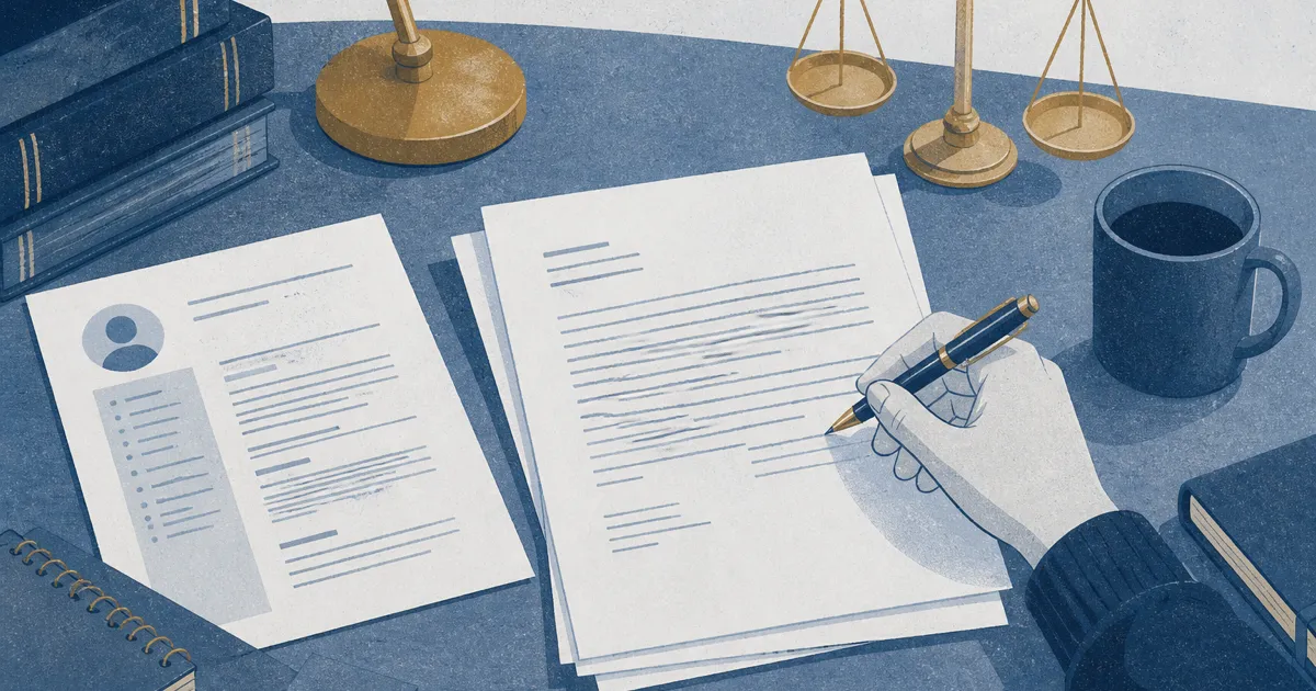 JD student writing a tailored legal internship cover letter